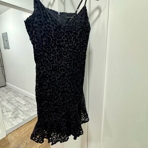 Banana Republic Black Leopard Print Mini Dress
